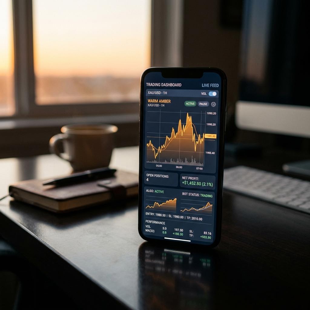 Zhermopultix AI multi-asset analytics terminal on smartphone